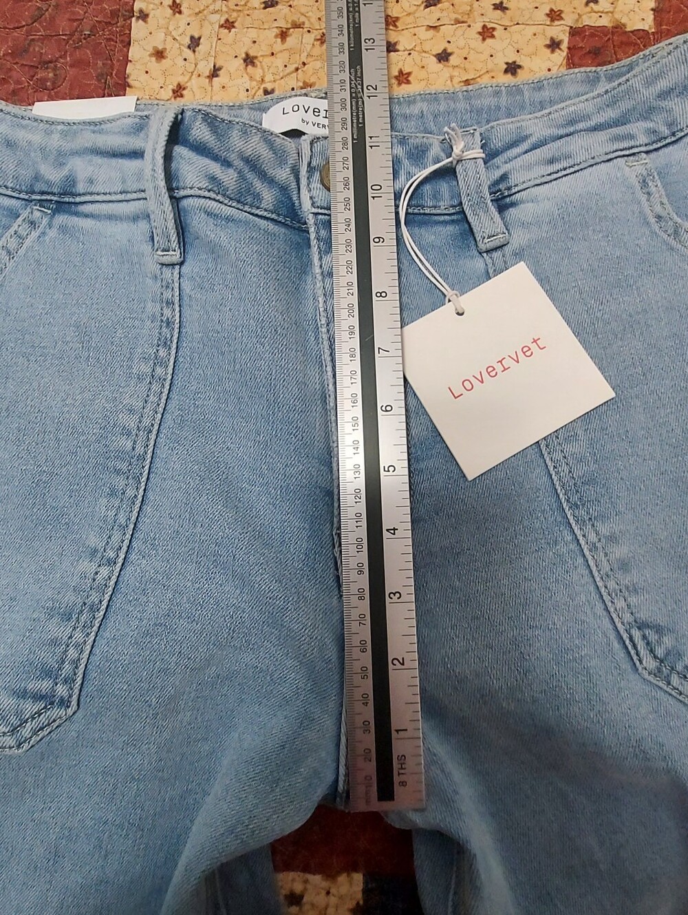 NWT Lovervet By Vervet Stellar High Rise Cuffed Carpenter Jeans Size 30/11 - Picture 12 of 13
